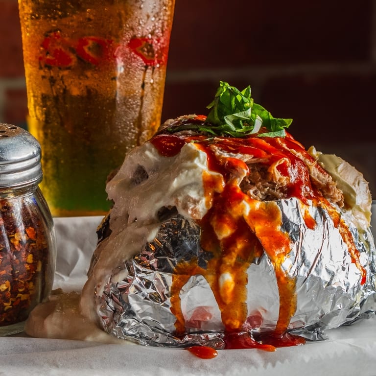 Loaded Baked Potato: A Sports Bar Favorite
